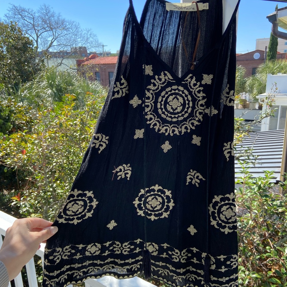 Gold embroidered top